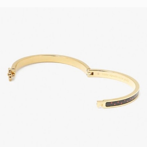 🔹️Kate Spade 🔹️Heritage Spade Flower Thin Hinged Bangle NWT - Picture 3 of 4